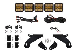 Ford F-150 LED Light Bar Kit - Diode Dynamics - SS5 Grille CrossLink - Sport Yellow - `21-`22